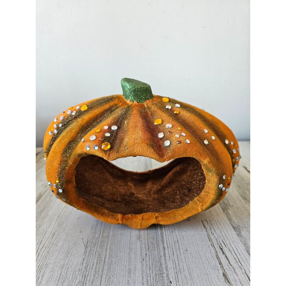 Katherine's collection? bejeweled pumpkin shadow glitter rhinestone Halloween bo